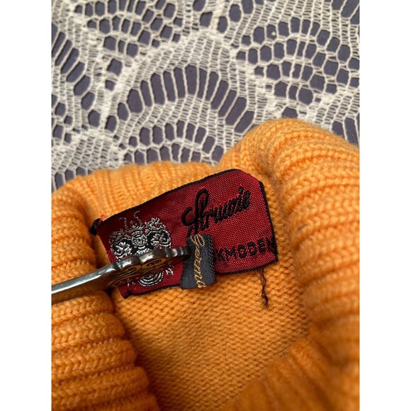 Vintage 70s Sweater 1970s Chevron Wool Strickmoden Western Germany Size Medium - Picture 6 of 8